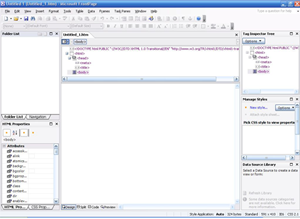 Screenshot of Microsoft Frontpage Web editor or WYSIWYG